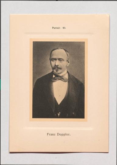 Franz Doppler aus Adolph Goldbergs Porträt-Sammlung hervorragender Flöten-Virtuosen, Dilettanten und Komponisten