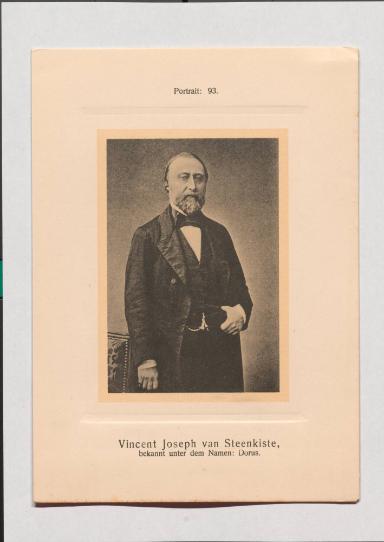 Vincent Joseph van Steenkiste aus Adolph Goldbergs Porträt-Sammlung hervorragender Flöten-Virtuosen, Dilettanten und Komponisten
