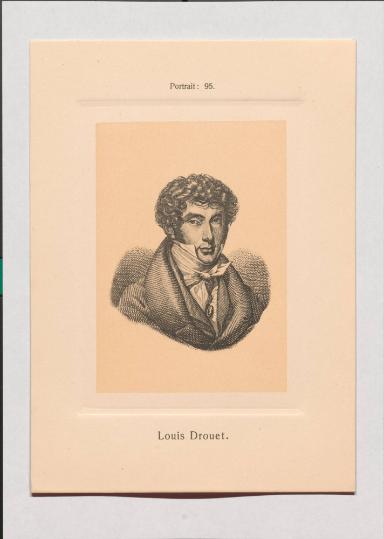 Louis Drouet aus Adolph Goldbergs Porträt-Sammlung hervorragender Flöten-Virtuosen, Dilettanten und Komponisten