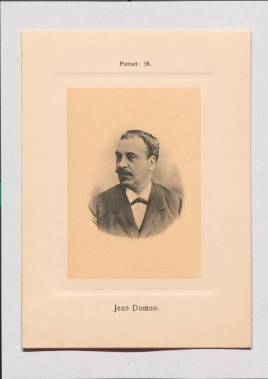Jean Dumon aus Adolph Goldbergs Porträt-Sammlung hervorragender Flöten-Virtuosen, Dilettanten und Komponisten