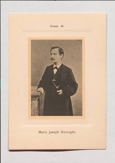 Marie Joseph Duvergès aus Adolph Goldbergs Porträt-Sammlung hervorragender Flöten-Virtuosen, Dilettanten und Komponisten