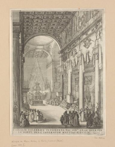 Katafalk des Kaisers Matthias in Florenz