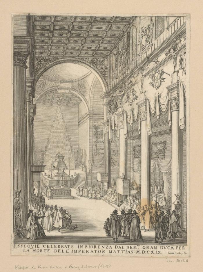 Katafalk des Kaisers Matthias in Florenz