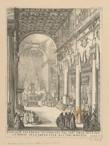 Katafalk des Kaisers Matthias in Florenz