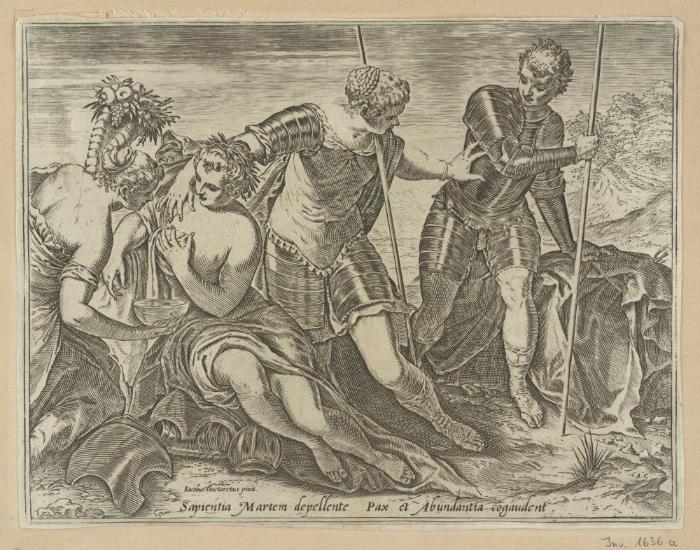 Minerva bei Pax und Abundantia hält Mars ab