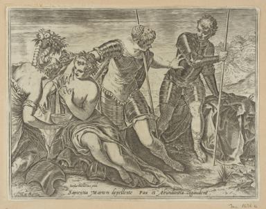 Minerva bei Pax und Abundantia hält Mars ab