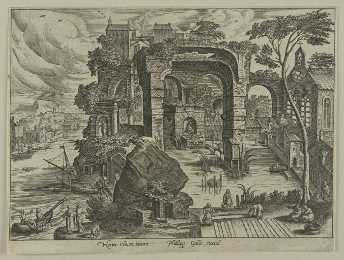 Serie: Landschaften mit Ruinen (Blatt 7/10)