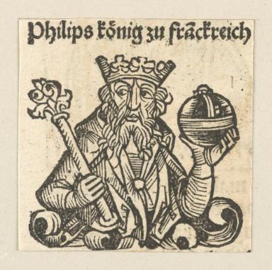 Schedelsche Weltchronik - Herrscherdarstellungen: Philips koenig zu frankreich (204r)