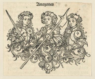 Schedelsche Weltchronik - Herrscherdarstellungen: Amazones (28v)