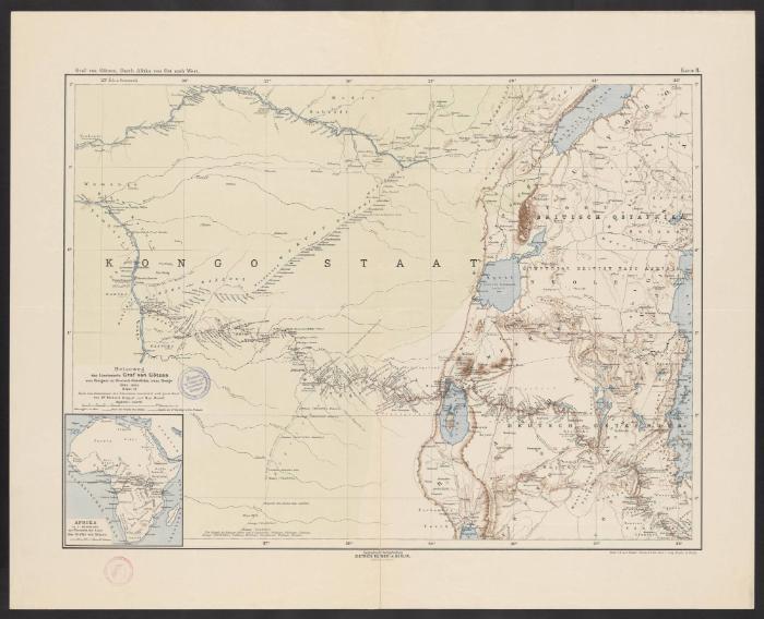 Reiseweg des Lieutnants Graf von Götzen von Pangani in Deutsch-Ostafrika zum Kongo (1893-94) Blatt 2
