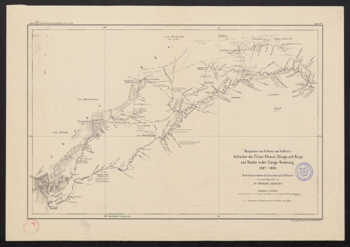 Ulanga und Ruipa und Routen in der Ulanga-Niederung (1897-1898) Karte 10