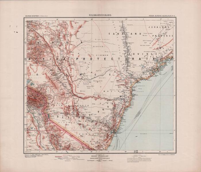 Grosser Deutscher Kolonialatlas No. 18.: Kilimanjaro