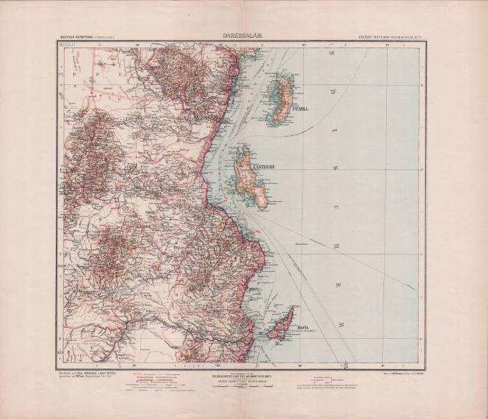 Grosser Deutscher Kolonialatlas No. 21.: Dareessalam