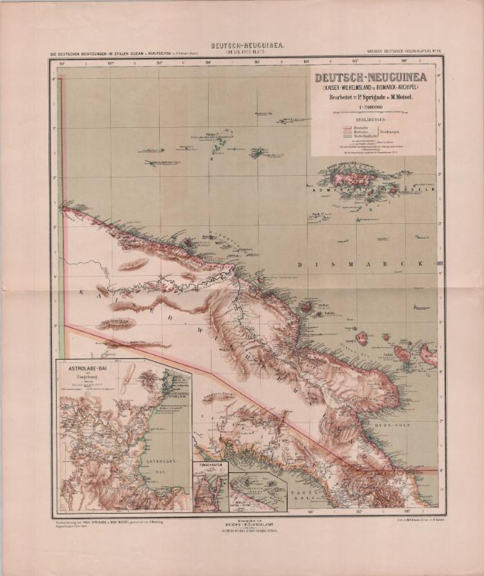 Grosser Deutscher Kolonialatlas No. 26.: Deutsch-Neu-Guinea (westliches Blatt)(Kaiser-Wilhelmsland u. Bismarck-Archipel)