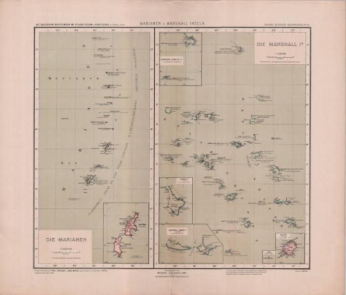Grosser Deutscher Kolonialatlas No. 28.: Marianen- und Marshallinseln