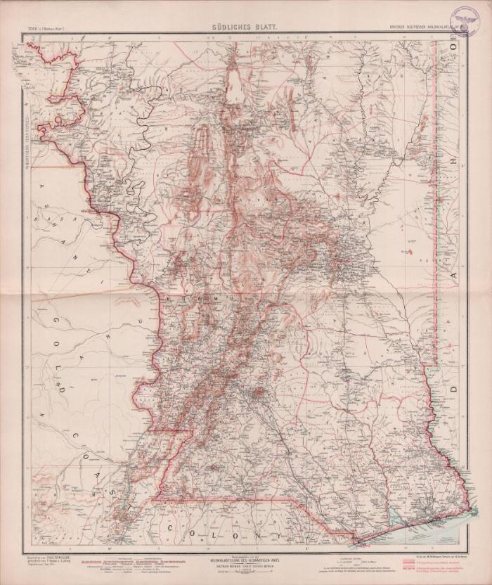 Grosser Deutscher Kolonialatlas No. 2b.: Togo (Südliches Blatt)