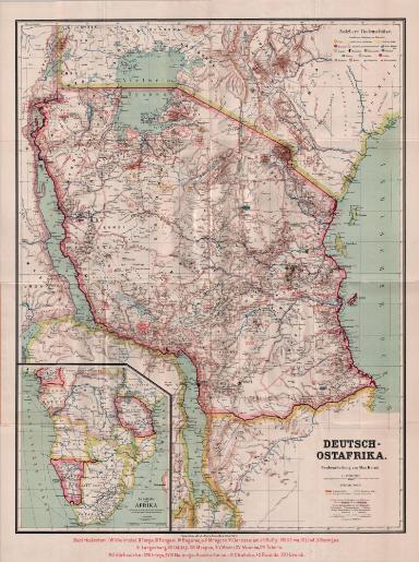 Deutsch-Ostafrika 1:2.000.000. Nutzbare Bodenschätze und Beziehungen