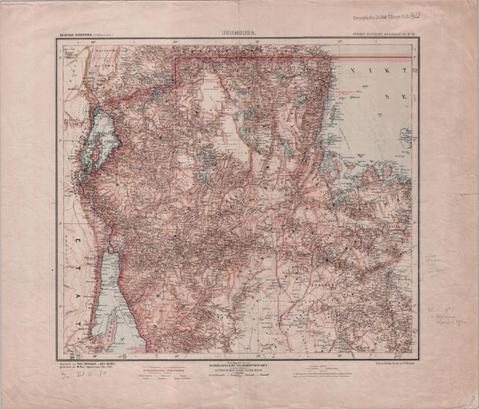 Grosser Deutscher Kolonialaltlas No. 16.: Usumbra quer Deutsch-Ostafrika 1:1.000.000