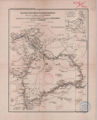 Deutsche Niger-Benue-Tschad-See-Expedition. Reiseweg von Garua nach Ngaumdere (Sept.-Dez. 1902)