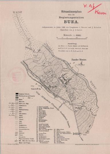 Situationsplan über die Regierungsstation Buea