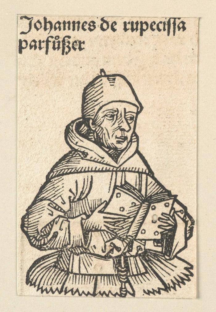 Schedelsche Weltchronik - Gelehrte: Johannes de rupecissa parfuoßer (234v)