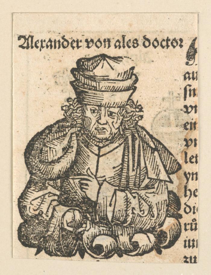 Schedelsche Weltchronik - Gelehrte: Alexander von ales doctor (214v)