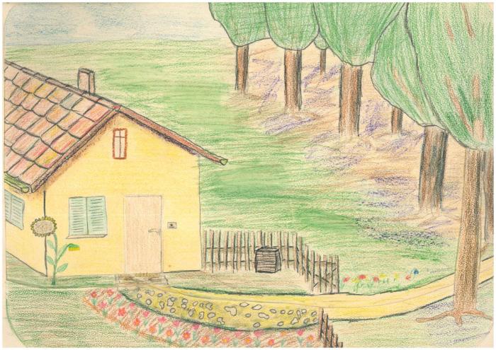Gebasteltes 2D Theater mit Märchen Thema und Figuren zum einschieben