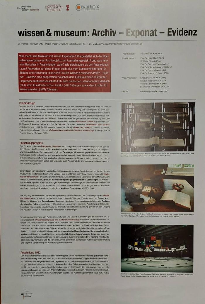 wissen & museum: Archiv – Exponat – Evidenz