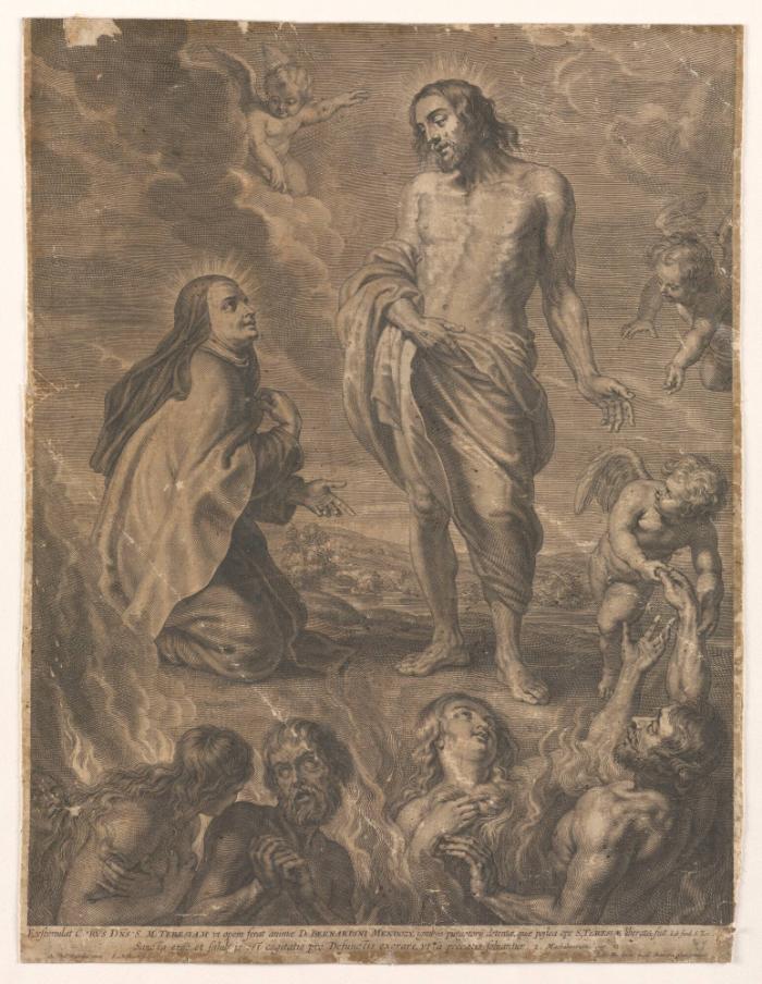 Die heilige Theresa von Avila bittet für Bernardino de Mendoza