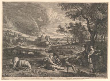 Landschaft mit Regenbogen