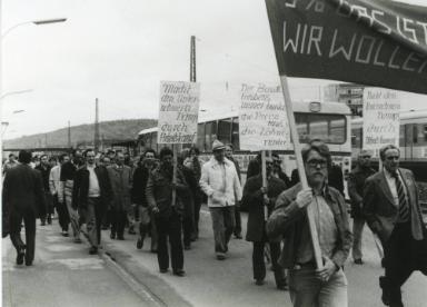 Fotoserie: Streiks und Demonstrationen in der Metallindustrie 1981