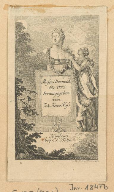 Titel und Portrait zu Voss' Musenalmanach zu 1777