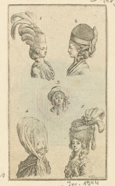 Folge: "Kopfputz und Kleidungen" zum Lauenburger Kalender 1779 (Blatt 1/5)
