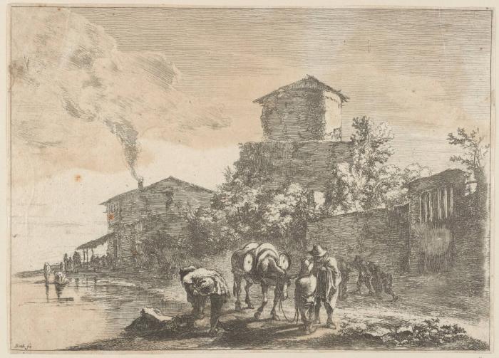 Der Maultiertreiber (Serie: Italienische Landschaften)