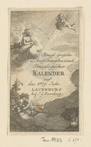 Titelblatt zum Lauenburger Kalender 1779