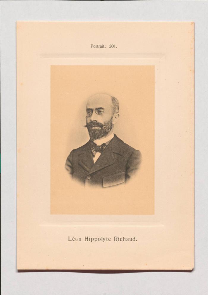 Léon Hippolyte Richaud aus Adolph Goldbergs Porträt-Sammlung hervorragender Flöten-Virtuosen, Dilettanten und Komponisten