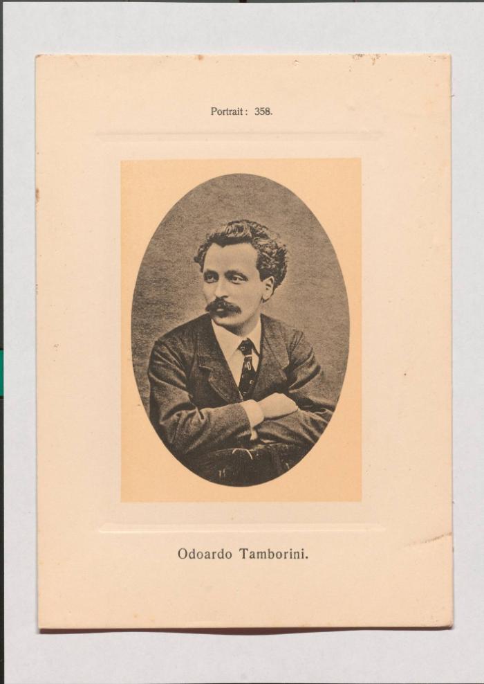 Odoardo Tamborini aus Adolph Goldbergs Porträt-Sammlung hervorragender Flöten-Virtuosen, Dilettanten und Komponisten