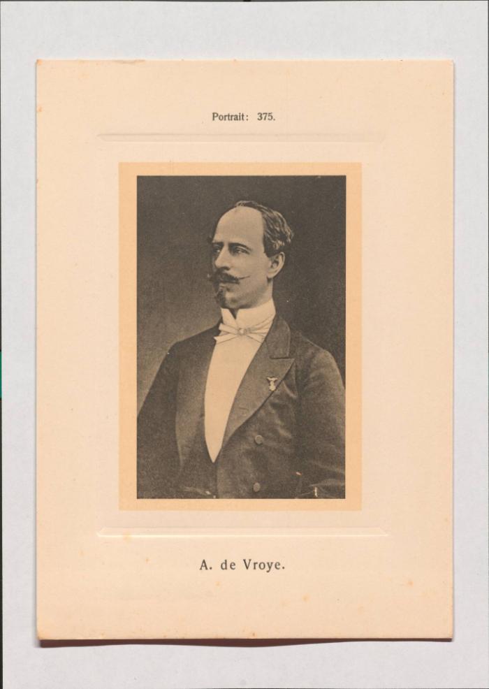 A. de Vroye aus Adolph Goldbergs Porträt-Sammlung hervorragender Flöten-Virtuosen, Dilettanten und Komponisten
