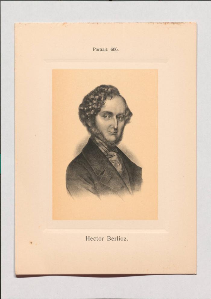 Hector Berlioz aus Adolph Goldbergs Porträt-Sammlung hervorragender Flöten-Virtuosen, Dilettanten und Komponisten