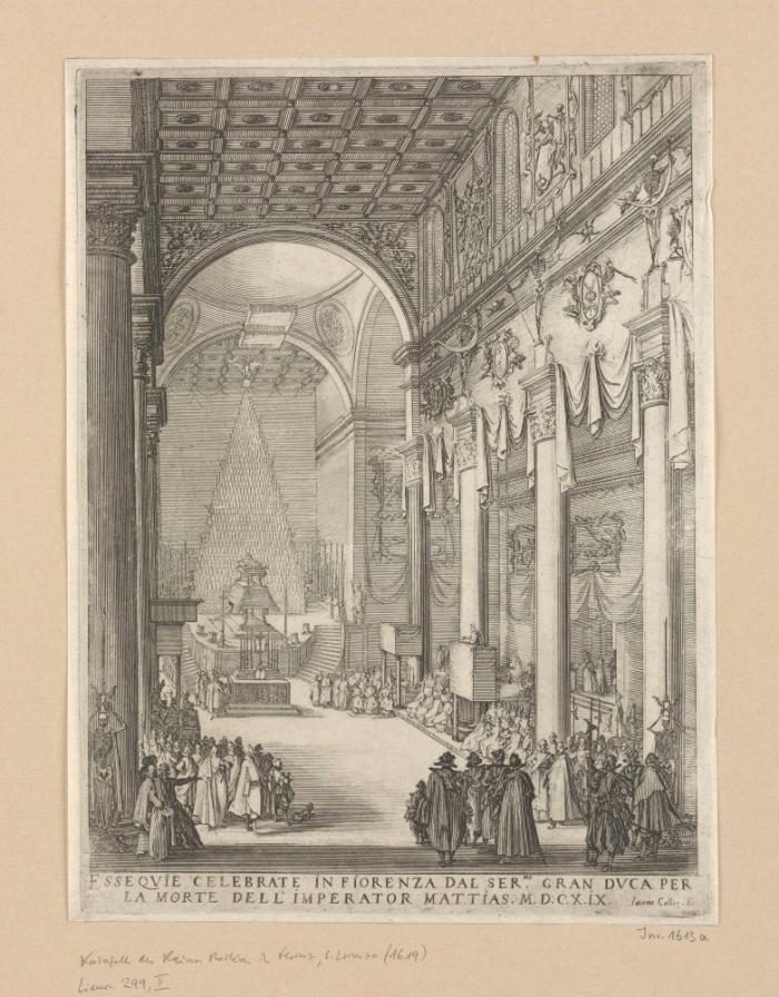 Katafalk des Kaisers Matthias in Florenz
