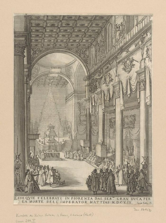 Katafalk des Kaisers Matthias in Florenz