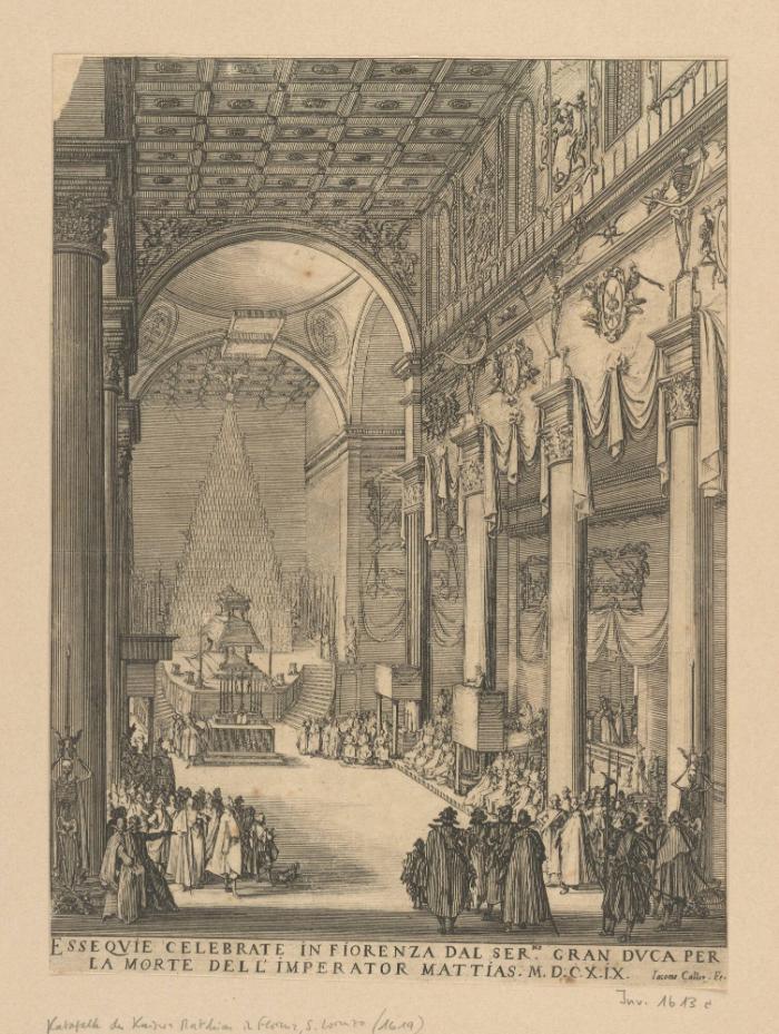 Katafalk des Kaisers Matthias in Florenz