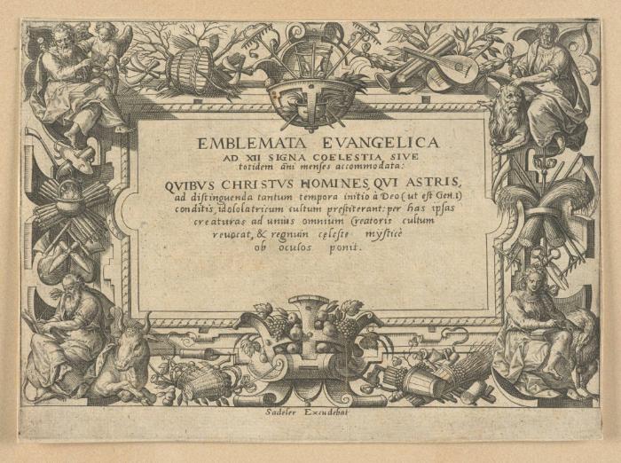 Serie: Emblemata Evangelica (Leben Christi und Monate)