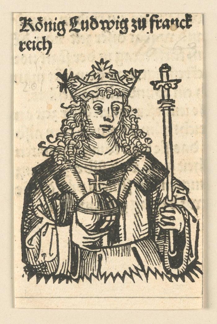 Schedelsche Weltchronik - Herrscherdarstellungen: König Ludwig zu frankreich (201r)