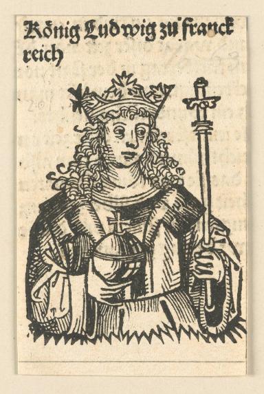 Schedelsche Weltchronik - Herrscherdarstellungen: König Ludwig zu frankreich (201r)