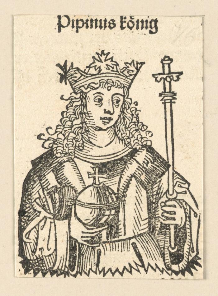 Schedelsche Weltchronik - Herrscherdarstellungen: Pipinus koenig (168r)