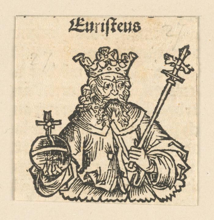 Schedelsche Weltchronik - Herrscherdarstellungen: Euristeus (040r)