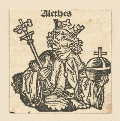 Schedelsche Weltchronik - Herrscherdarstellungen: Alethes (040r)