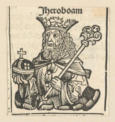 Schedelsche Weltchronik - Herrscherdarstellungen: Iherobam (048r / 052v)