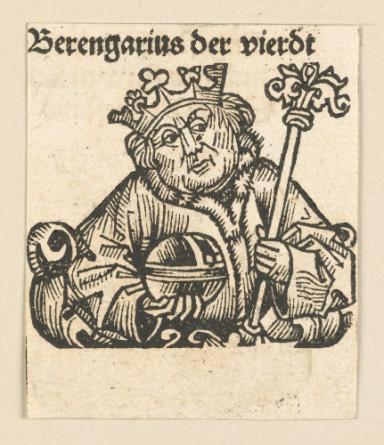 Schedelsche Weltchronik - Herrscherdarstellungen: Berengarius der vierdt (177v)
